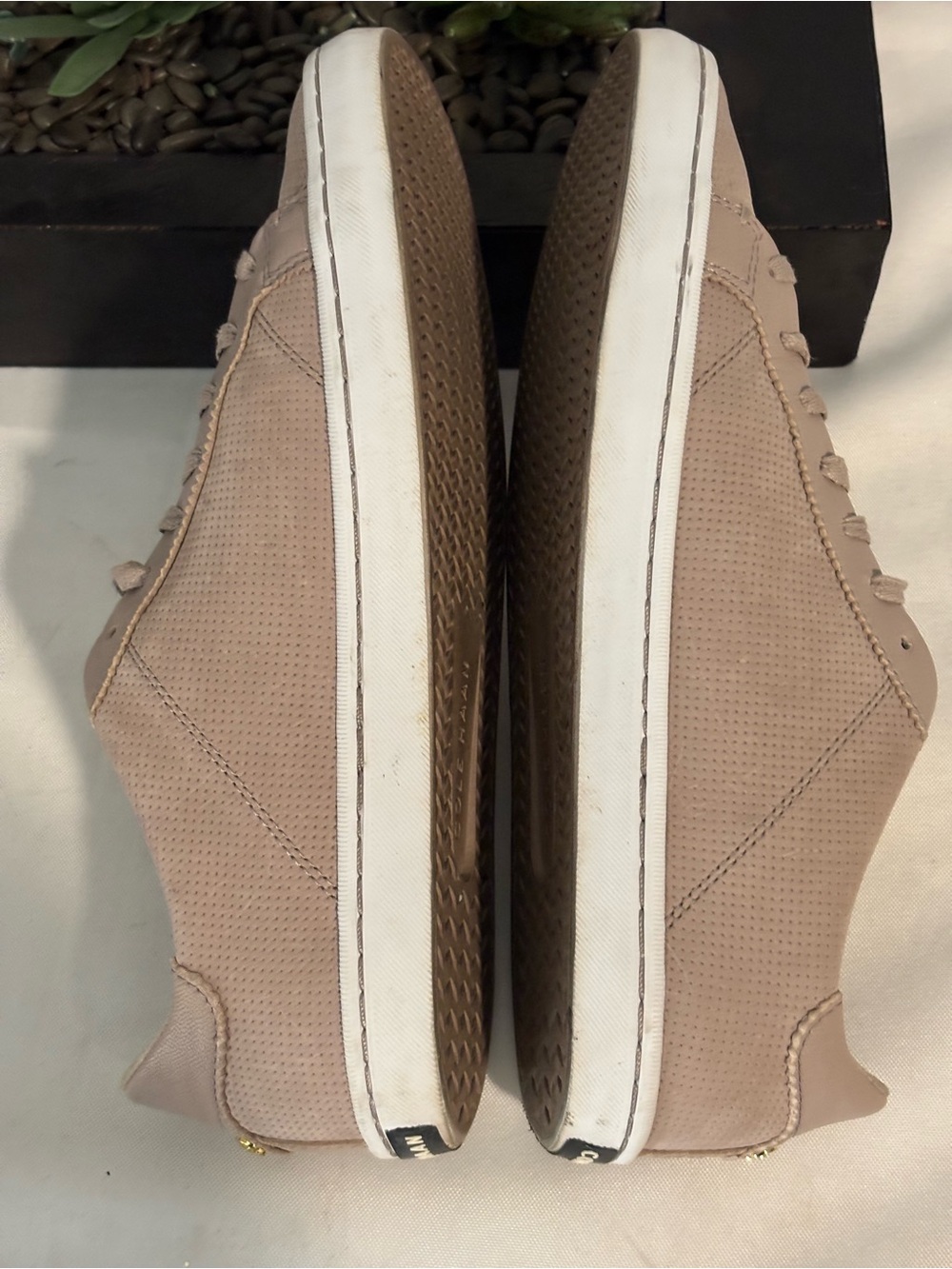 COLE HAAN LOW TOP LEATHER GRAND PRO SNEAKERS TAN COLOR SZ 8.5 - Picture 5 of 9